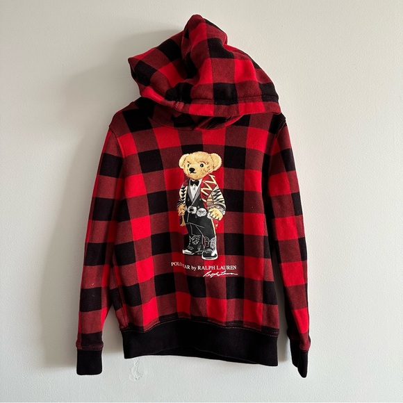 Polo Ralph Lauren Kids’ Polo Bear Hoodie - Size 6 - Picture 1 of 3